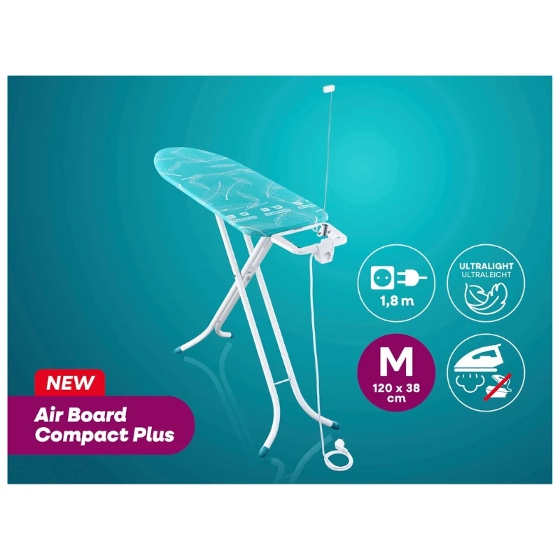LEIFHEIT Air Board M Compact Plus -silityslauta 120x38 cm Thermo-Reflect-teknologialla