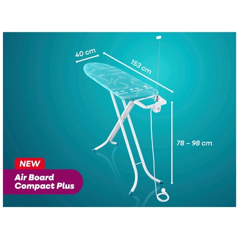LEIFHEIT Air Board M Compact Plus -silityslauta 120x38 cm Thermo-Reflect-teknologialla