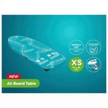 LEIFHEIT Air Board Table Compact -silityslauta 70x30 cm, Thermo-Reflect, taitettava, sininen/valkoinen