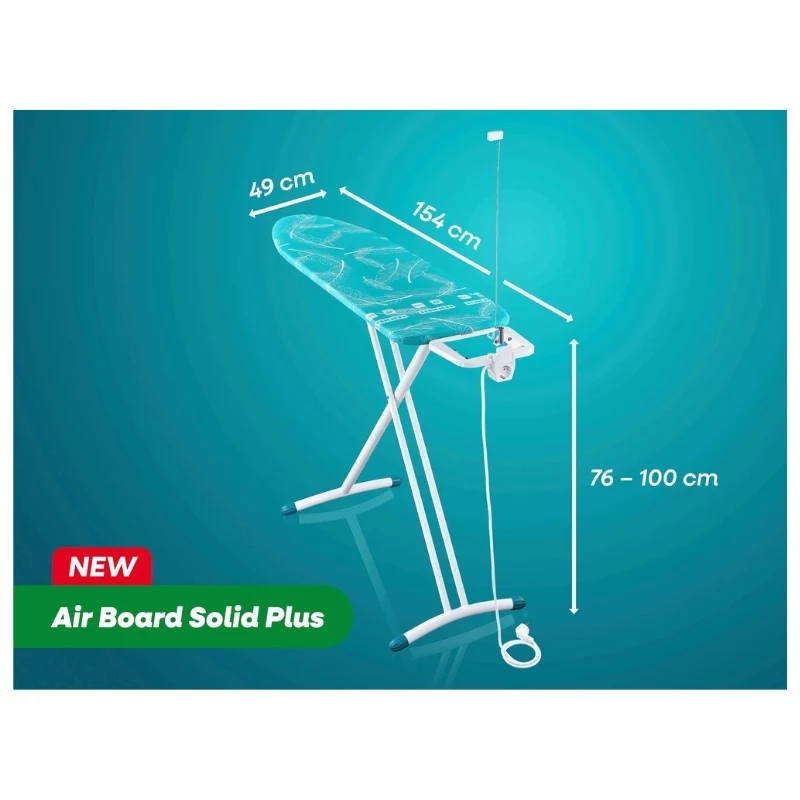 LEIFHEIT Air Board M Solid Plus -silityslauta 120x38 cm Thermo-Reflect-päällyksellä