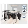 LEIFHEIT Pegasus 200 Solid Black -pyykkiteline, 20 m kuivauspituus, taitettava