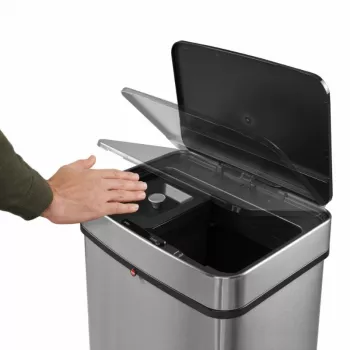 HAILO Öko Vario XL jätteenlajittelujärjestelmä, 2x25L, ruostumaton teräs