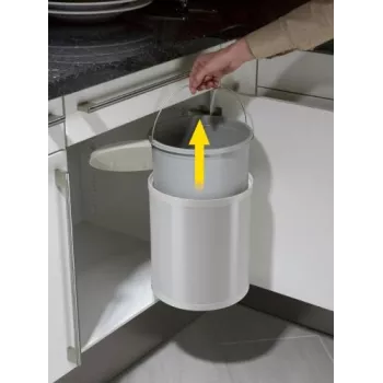 HAILO sisäänrakennettava roskis Compact-Box M 15L valkoinen