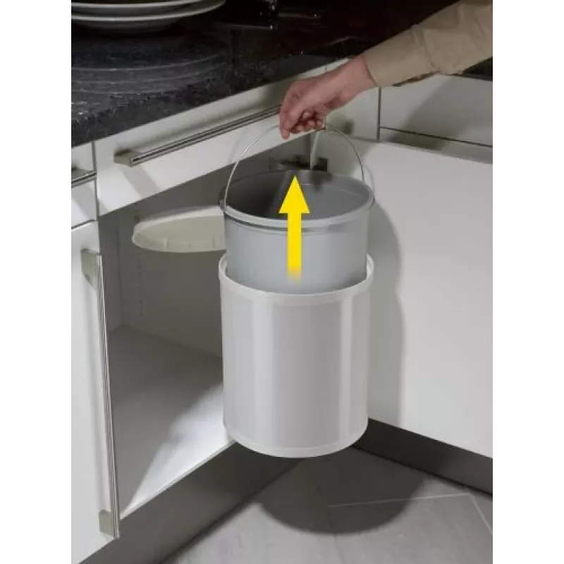 HAILO sisäänrakennettava roskis Compact-Box M 15L valkoinen