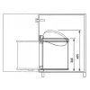 HAILO sisäänrakennettava roskis Compact-Box M 15L valkoinen