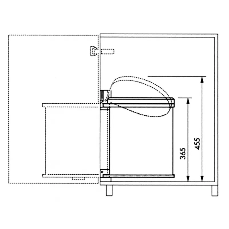 HAILO sisäänrakennettava roskis Compact-Box M 15L valkoinen