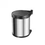HAILO Compact-Box M 15L ruostumaton teräs poljinroskis Soft-Close-kannella