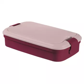 CURVER Lunch&Go suorakaiteen muotoinen ruokarasía aterimilla 1,4L violetti