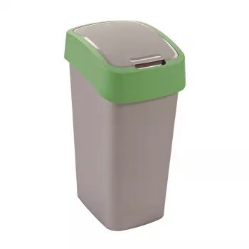 CURVER Flip Bin 45L roskis hopea/vihreä