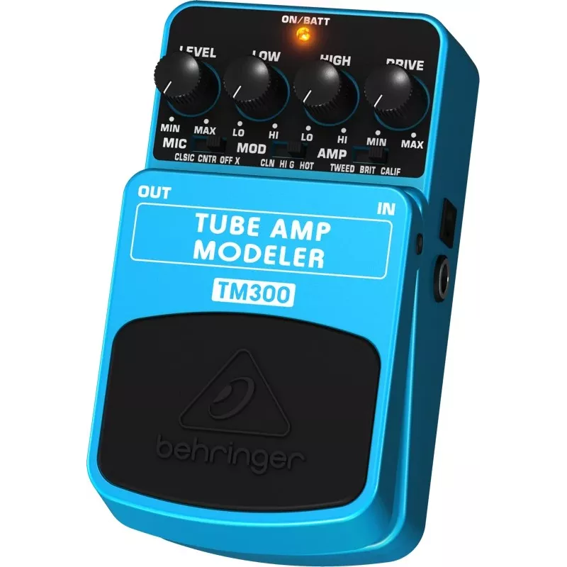 Behringer TM300 Tube Amp Modeler -efektipedaali sähkökitaralle, sininen/musta