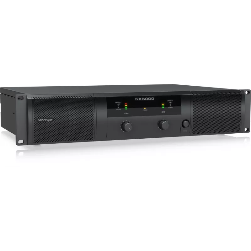 Behringer NX6000 Class-D päätevahvistin 2 x 3000W 4 ohmiin DSP:llä, musta