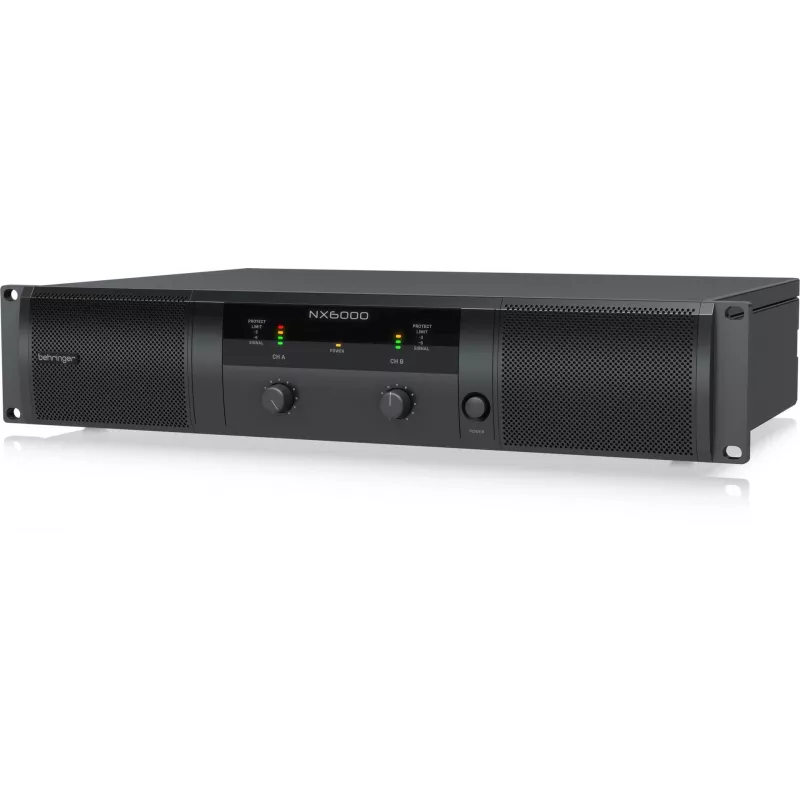 Behringer NX6000 Class-D päätevahvistin 2 x 3000W 4 ohmiin DSP:llä, musta