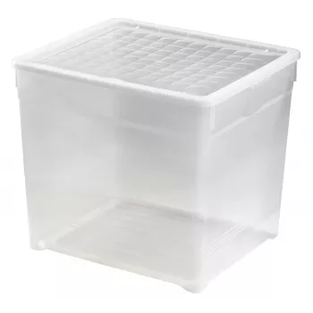CURVER tekstiililaatikko kannella 33L läpinäkyvä 39,5x34,2x34,3cm