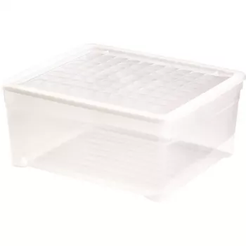 CURVER laatikko kannella tekstiililaatikko 18,5L läpinäkyvä | 39,6x34,3x17,3cm