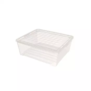 CURVER tekstiililaatikko kannella, 10L, läpinäkyvä, 34,2 x 29,7 x 12,5 cm