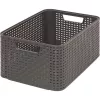 CURVER Style M säilytyslaatikko 38,6x28,7x17 cm tummanharmaa rattan-optiikka 18L