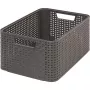 CURVER Style M säilytyslaatikko 38,6x28,7x17 cm tummanharmaa rattan-optiikka 18L