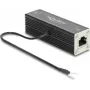 Delock RJ45 verkko-ylijännitesuoja Cat.6A, PoE++ yhteensopiva, 10 Gbps, suojattu, musta