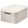 CURVER Style M säilytyslaatikko kannella, 39,3 x 29,3 x 18,7 cm, kerma, 21,6L, taitettava