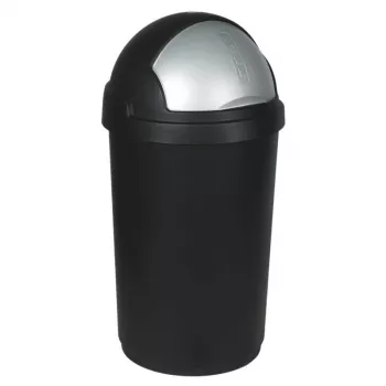 CURVER Bullet 50L musta/hopea jäteastia