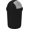 CURVER Bullet 50L musta/hopea jäteastia