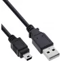 InLine USB 2.0 Mini -kaapeli, USB-A - Mini-B, musta, 3 m