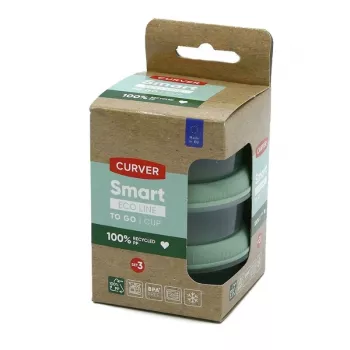 Curver Smart Eco To Go pyöreä kastikeastia 3-osainen sarja, á 0,08 L, Soft Green