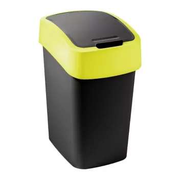 Curver Flip Bin 9L musta ja keltainen jäteastia