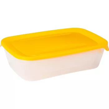CURVER Fresh & Go sarja 3 suorakaiteen muotoista elintarvikeastiaa 2L + 1L + 0,5L keltainen