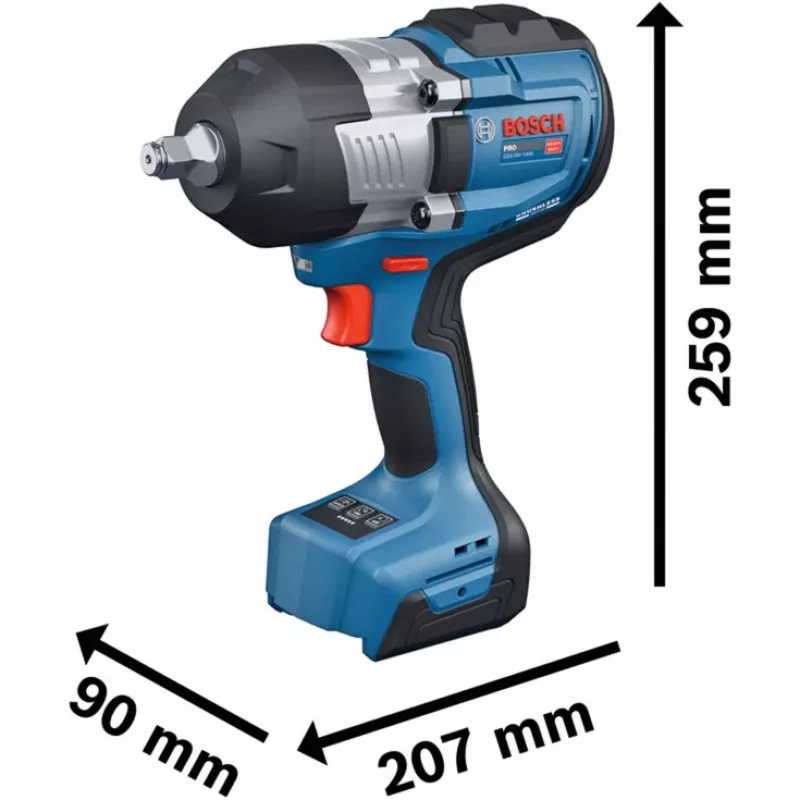 Bosch GDS18V-1400 BITURBO Brushless 3/4 inch akkuiskuruuvinväännin (runko, L-Boxx)