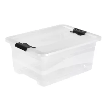 keeeper Crystalbox Cornelia säilytysrasia kannella, 12 l, läpinäkyvä, 39,5 x 29,5 x 17,5 cm