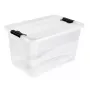 keeeper Crystalbox Cornelia laatikko kannella 52L, 59,5 x 39,5 x 34 cm, läpinäkyvä