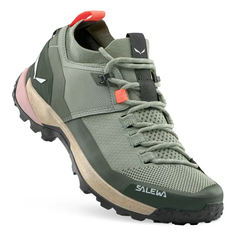 Salewa Puez 2 Knit PTX naisten matalat vaelluskengät - Shadow/Olive, EU 40,5