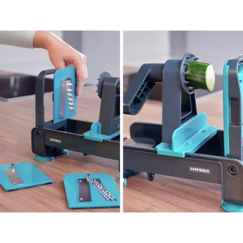 LEIFHEIT Table Scroll Cutter seinään asennettava kelmu- ja tuorekelmuannostelija, valkoinen