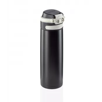 LEIFHEIT Thermo Flip 600ml musta eristetty matkamuki