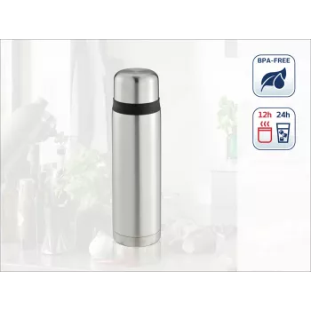 LEIFHEIT Thermos Coco 1,0L ruostumaton teräs vakuumieristetty juomapullo, hopea