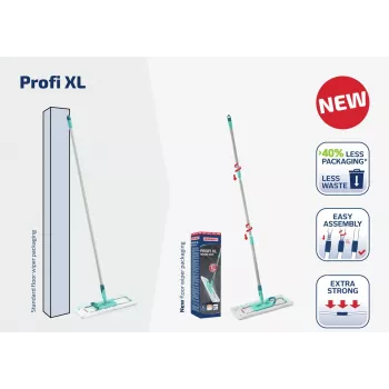 LEIFHEIT Profi XL Micro Duo 42 cm lattianpesin taitettavalla varrella