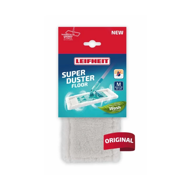 Leifheit SuperDuster Floor M -varaosaliina, 33 cm, valkoinen/sininen