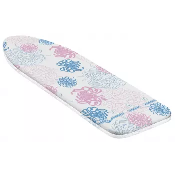 LEIFHEIT Cotton Classic S silityslautan päällinen 112x34 cm, 100 % puuvilla, vaahtomuovipehmuste, kiristysnyöri, sinivalkoinen kuvio