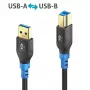 PureLink FlexInstall USB-A - USB-B -kaapeli USB 3.0 5Gbps 1,50m musta