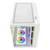 FSP Fortron M341-WA Mid-Tower PC-kotelo karkaistulla lasilla ja 4 ARGB-tuulettimella