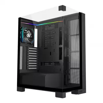 FSP U691-BP Ultra Tower E-ATX -tietokonekotelo, ilman virtalähdettä, musta