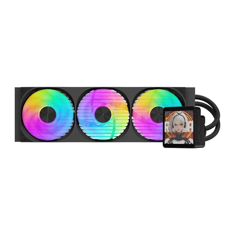 DarkFlash DV360S MAX 360mm ARGB AIO -neste-CPU-jäähdytin - musta