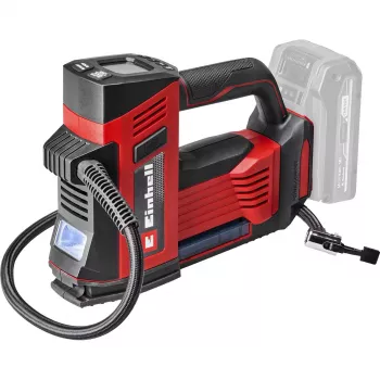 Einhell Power X-Change akku-autokompressori CE-CC 18/23 D Li-Solo, 18V, 11 bar, digitaalinäyttö, LED-valo, punainen/musta (Solo-laite)