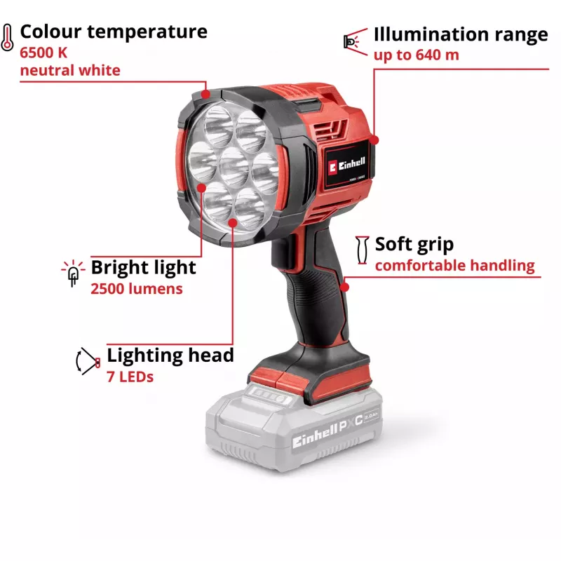 Einhell TE-CL 18/2500 Li Solo akku-LED-työvalo (Solo)