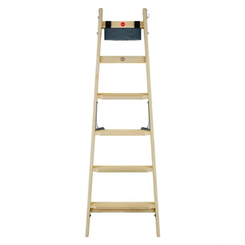 HAILO kaksipuoliset tikkaat H77 ComfortLine puu 2x6 askelmaa
