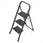 HAILO K44 StandardLine taittoporras, 3 askelmaa, turvakaide, musta, 150 kg