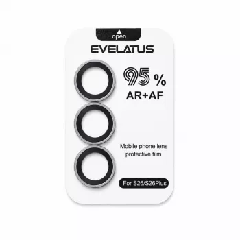 Evelatus Samsung Galaxy S26 kameraobjektiivin suojus Armor Clear - 9H karkaistu lasi, erittäin ohut, sormenjälkiä hylkivä, kuplaton