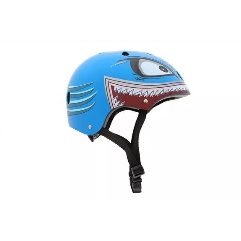 Hornit Shark lasten pyöräilykypärä LED-valolla, sininen/harmaa, 48-53 cm