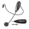 Stagg SUW 12H-BK UHF-langaton headset-järjestelmä taskulähettimellä ja pöytävastaanottimella, 12 kanavaa, musta